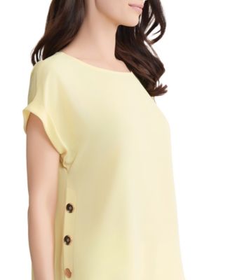 Women's Short-Sleeve Button Detail Blouse