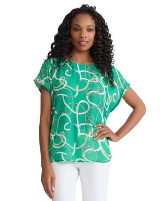 Women's Short-Sleeve Button Top