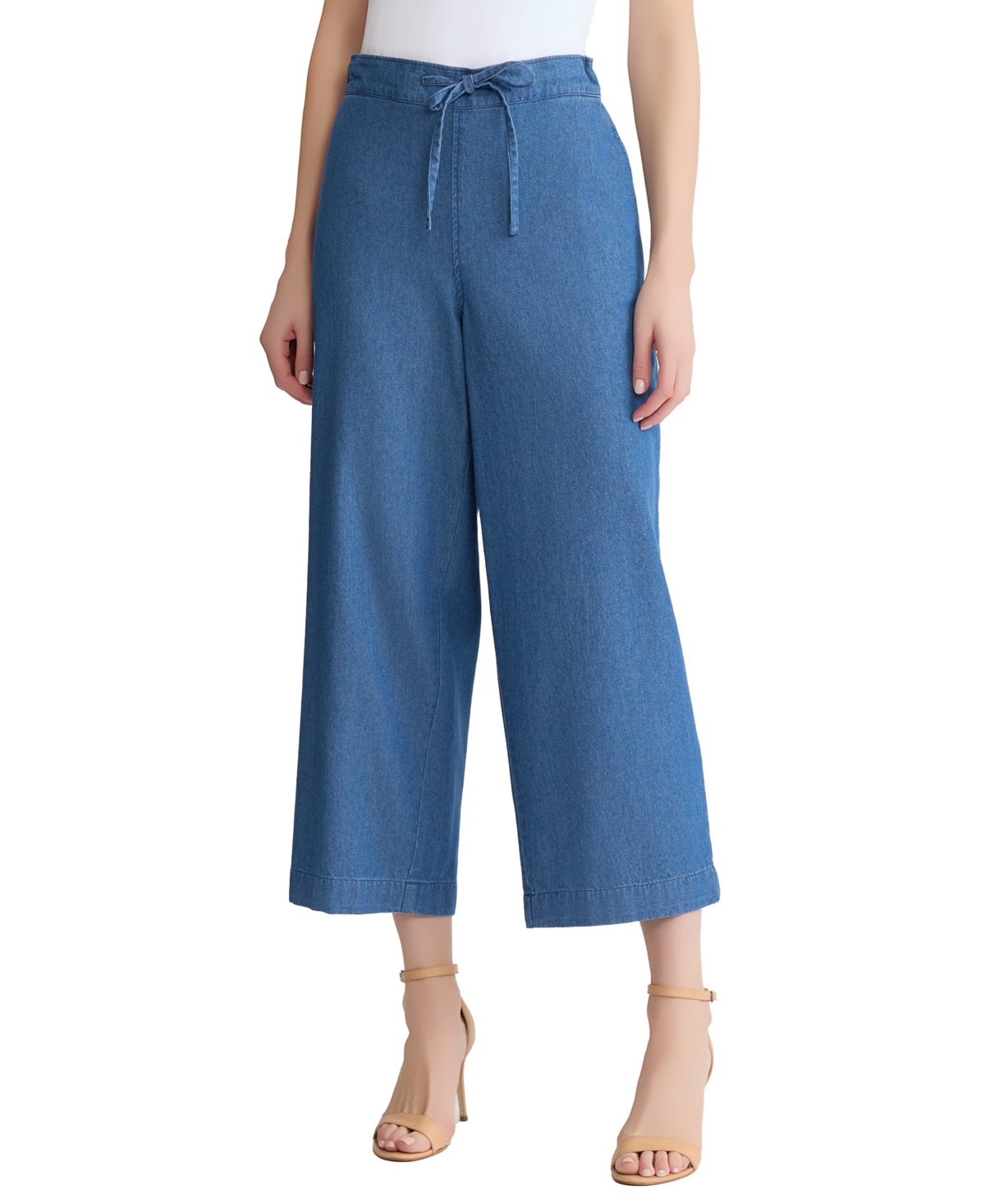 Jones New York Women's Wide Leg Scallop Hem Pants