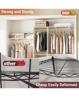 62-96 Inch Hanging Closet System with Hanging Rod