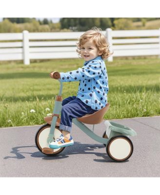 Toddler Tricycle Kids Trike with Adjustable Seat and Basket