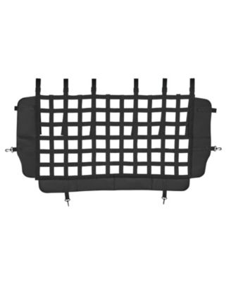 Dog Car Barrier Mesh Net for Jeep Wrangler JK 2007–2017 & JL 2018–2024, Rear Cargo Pet Divider, Tear-Resistant Polyester, Easy Install
