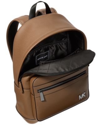 Men's Logo Printed Front Zip Backpack