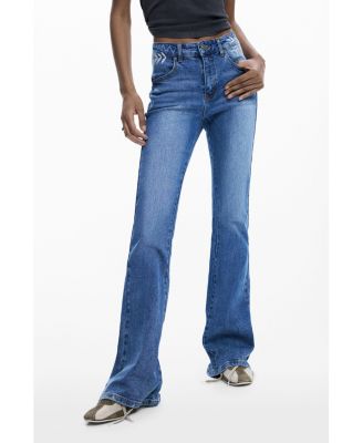 Women's FLARED DENIM TROUSERS