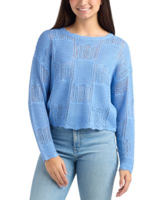 Juniors' Crewneck Pull-On Sweater