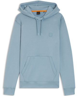 Men's Regular-Fit Cotton Terry Logo Patch Hoodie