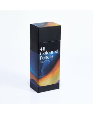 48 Colors Oil-based Colored Pencil, Hexagon Wooden Handle Set with Soft Oil-Based Cores for Drawing, Sketching and Blending
