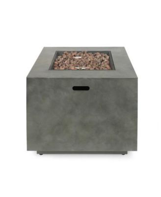 33 Inch Square Iron Propane Fire Pit with 50000 BTU and Hidden Tank
