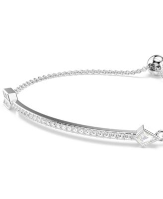 Mixed Cuts, Arrow, White, Rhodium Plated Bracelet