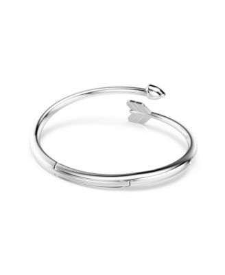 Mixed Cuts, Arrow, White, Rhodium Plated Idyllia Bangle