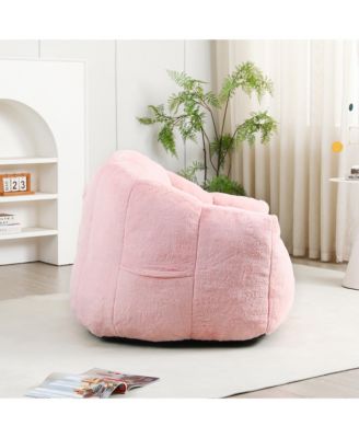 Bean Bag Sofa Chair with Armrests Stuffed High-Density Foam, Lazy Sofa Comfy Chairs for Living Room, Bedroom Reading
