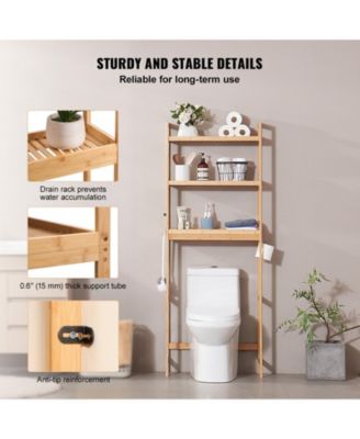Over-The-Toilet Storage Shelf, 3-Tier Bathroom Space Saver Organizer Rack