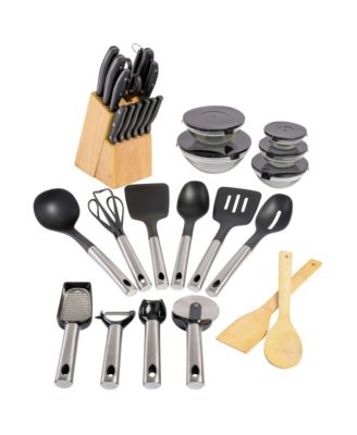 95 Piece Cookware, Plates and Bowls Dinnerware, Cutlery Knife Block, Flatware Utensils, Tools & Gadgets, Storage, Glasses Set