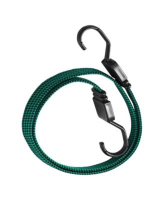 32-Piece Flat Bungee Cord Set, 17mm Heavy-Duty Bungee Straps with A3 Steel J-Hooks, 10-40" Assorted Lengths, Bag & Clips