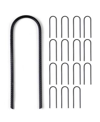 16 Pack Trampoline Stakes Ground Anchors 11 Inch U Shaped Heavy Duty for Outdoor Camping Tent