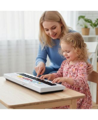 Kids Piano Keyboard with Microphone and Portable 49 Key Electric Music Toy