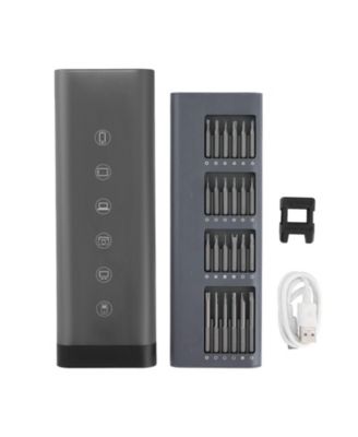 Mini Electric Precision Screwdriver Set with 48 Magnetic S2 Steel Bits, LED Light, Type-C Charging & Magnetic Storage Box