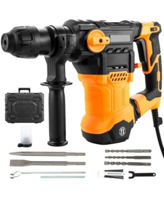 1-1/4" SDS-Plus Rotary Hammer Drill, 13 Amp Corded, Variable Speed, Vibration Control, Safety Clutch, Demolition Tool