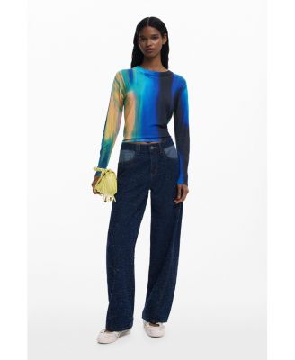 Women's Fine vertically gradient sweater