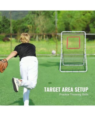 Baseball/Softball Rebounder Net, 3.5' x 6', Pitchback Trainer, Fielding Practice, 5 Adjustable Angles