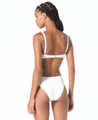 Michael Kors Women's Rhinestone Swim Bra Top