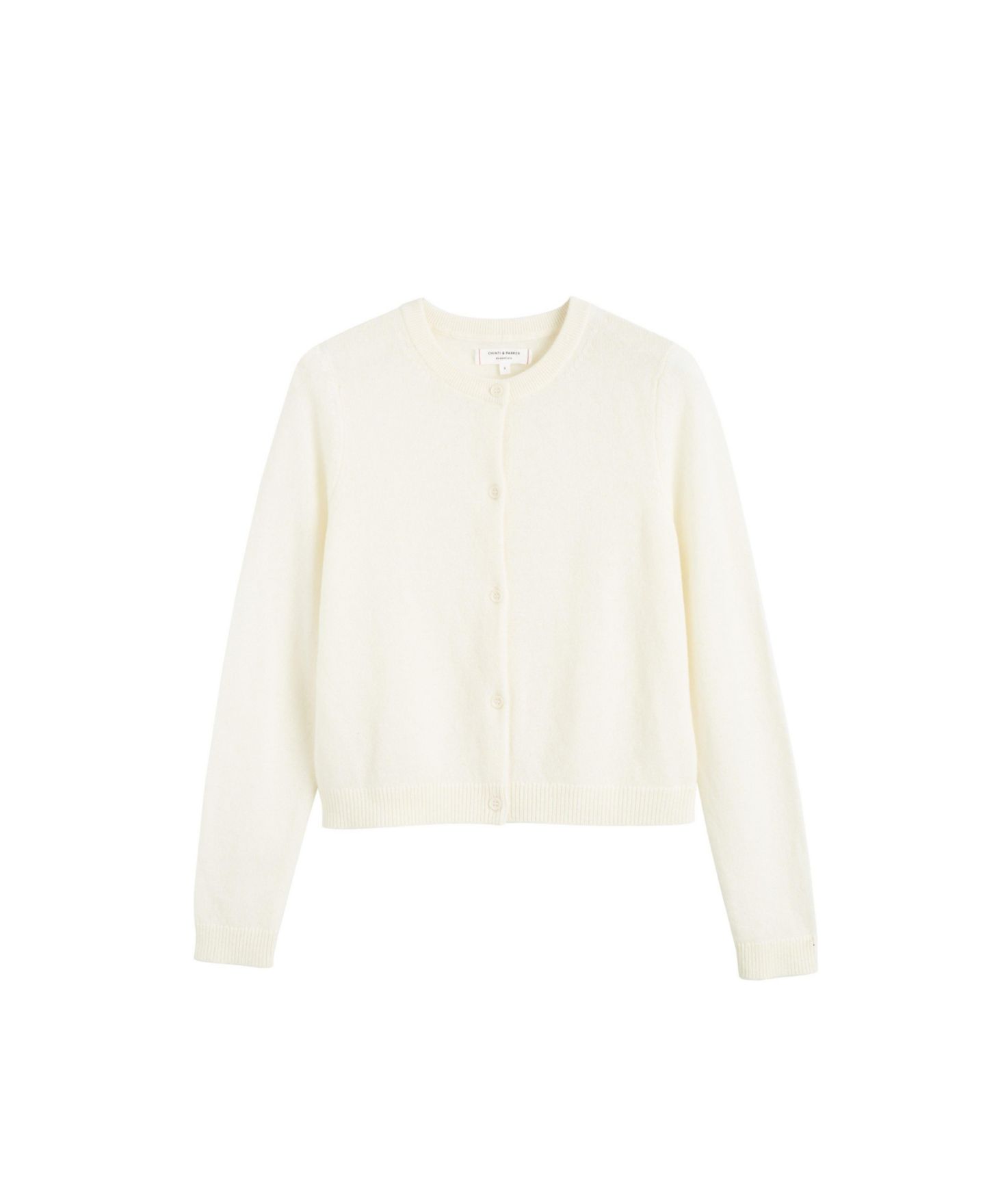 Женский кардиган Chinti & Parker Pure Cashmere Summer Cropped Cardigan, цвет: Кремовый — фото 4