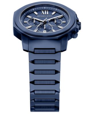 Men's Prescott Chronograph Blue Stainless Steel Watch, 44mm