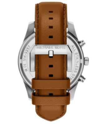 Men's Lexington Chronograph Luggage Leather Watch, 45mm