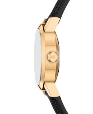 Women's Maude Three-Hand Black Leather Watch, 21mm