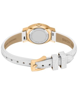 Women's Maude Three-Hand White Leather Watch, 21mm