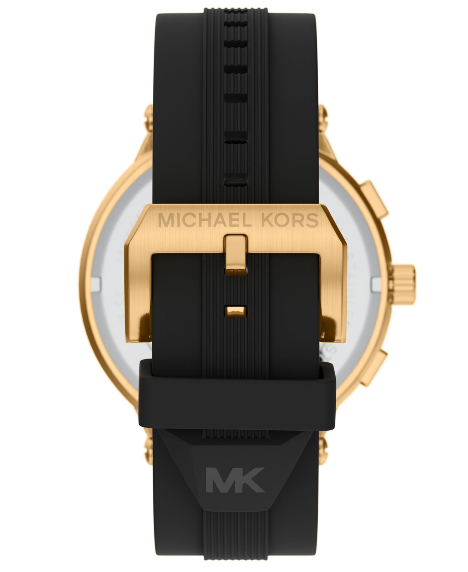 Men's Billie Chronograph Black Silicone Watch, 46mm