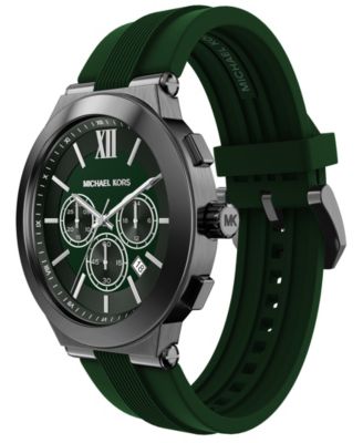 Men's Billie Chronograph Green Silicone Watch, 46mm