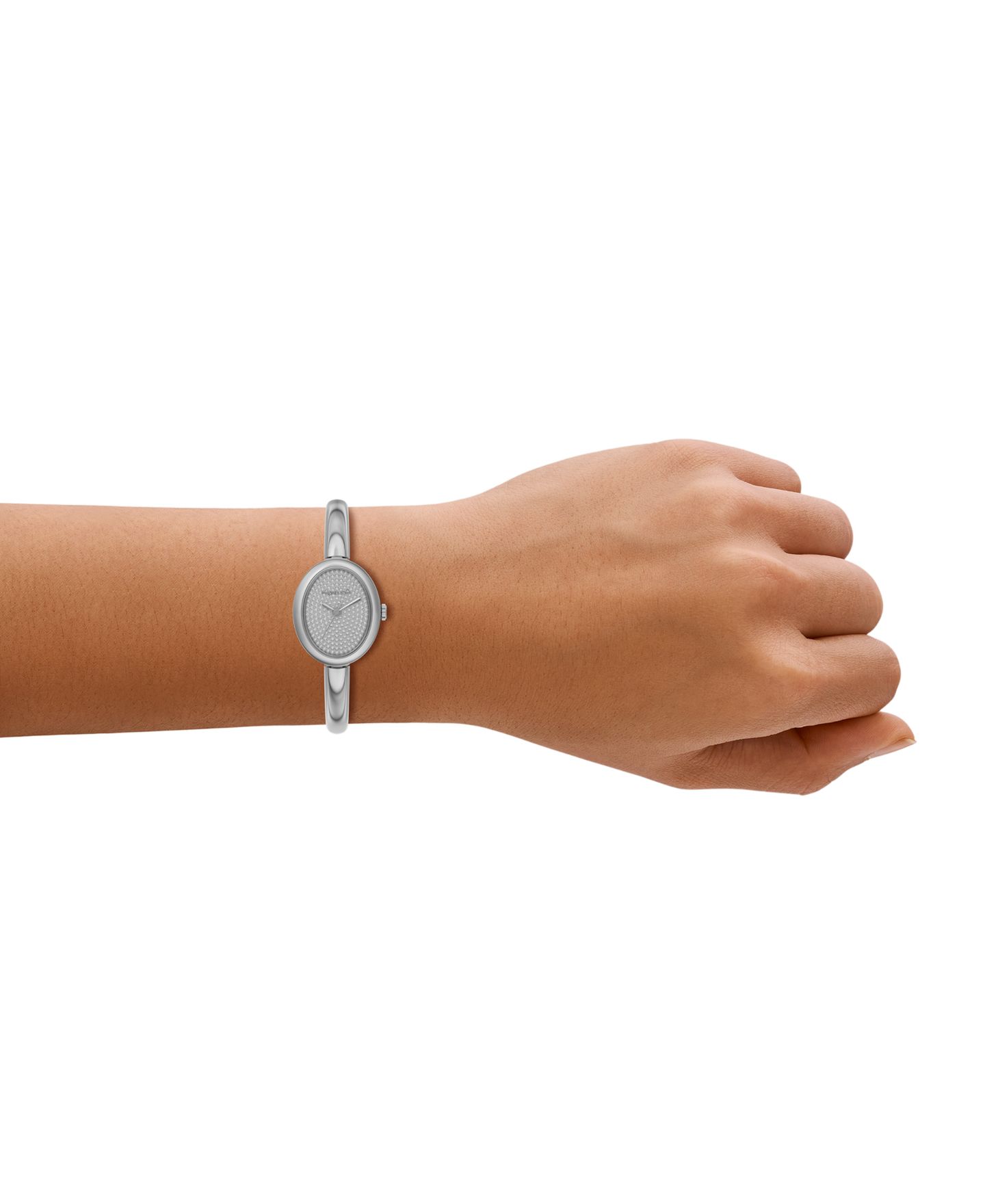 Женские часы Michael Kors Maude Three-Hand Silver-Tone Stainless Steel Watch, 21mm — фото 7