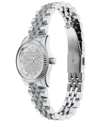 Women's Lexington Three-Hand Silver-Tone Stainless Steel Watch, 26mm