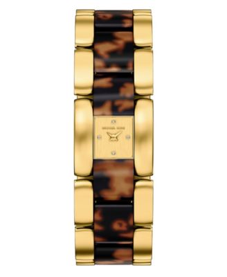 Women's Darrington Two-Hand Tortoise Acetate and Gold-Tone Stainless Steel Watch, 24mm