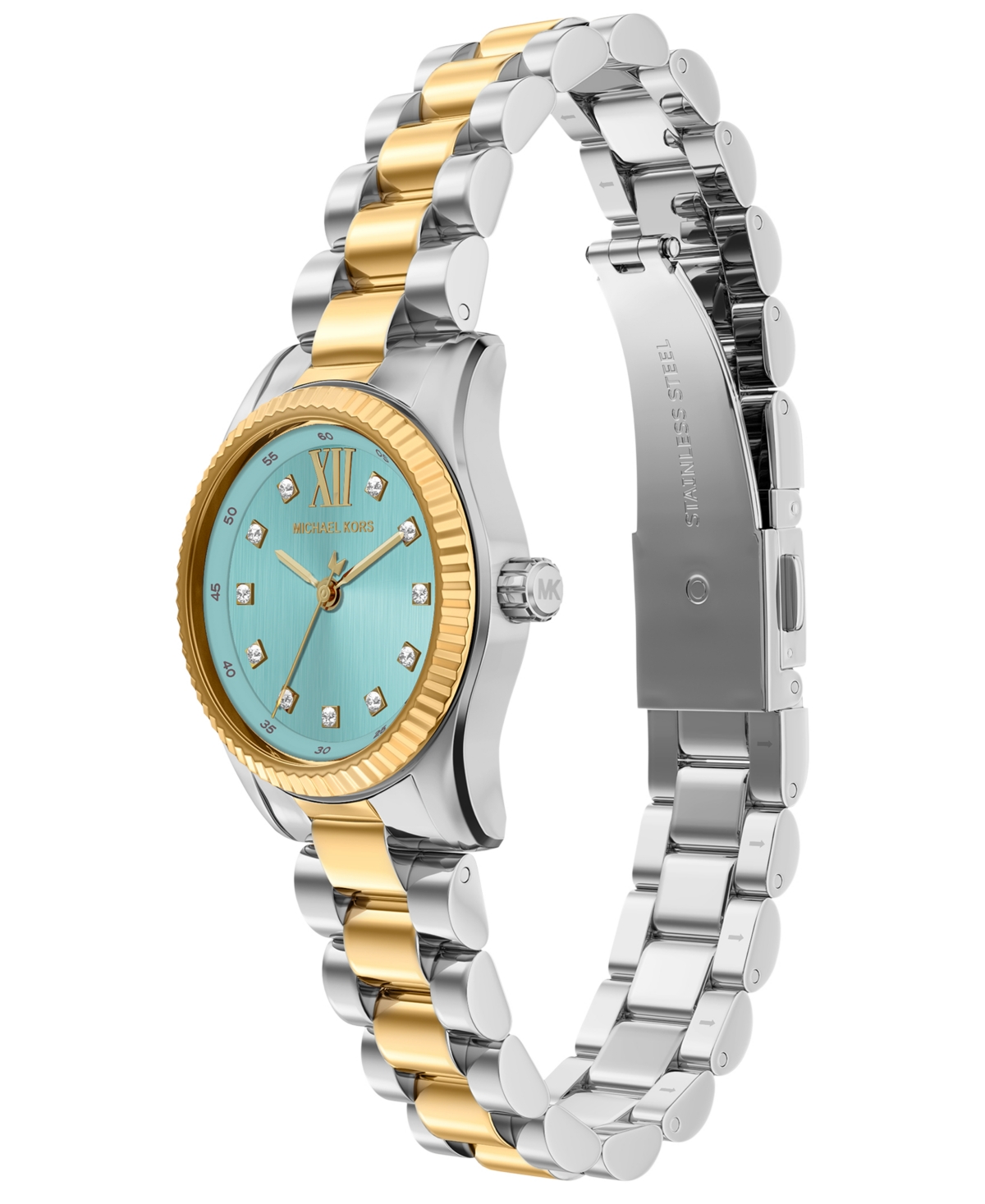 Michael Kors Women's Lexington Three-Hand Two-Tone Stainless Steel Watch, 26mm