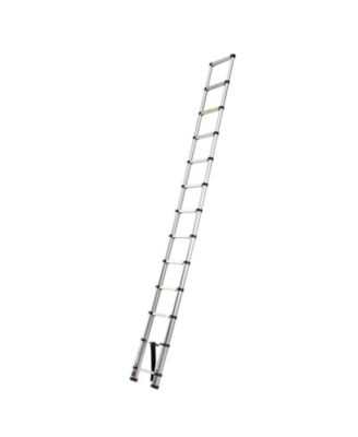 12.5 ft Telescoping Ladder, Aluminum One-Touch Retraction Extension Ladder, 330 lb Capacity, Non-Slip Feet, Lightweight Design