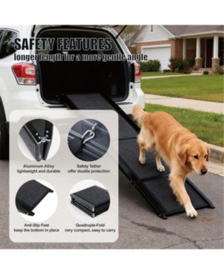 Dog Ramp with Non-Slip Surface, Up to 250LBS in Black