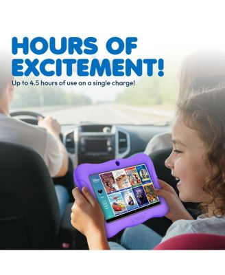 V9 Kids Tablet 32GB, 7” Screen WiFi Learning Device with Parental Controls, Shockproof Case, Epic! & LingoKids Apps