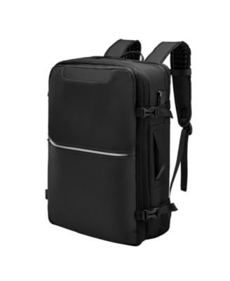 80L Vacuum Seal Compression Travel Backpack with Pump, Expandable, TSA-Approved Lock, Water-Resistant Carry-On Luggage, Black