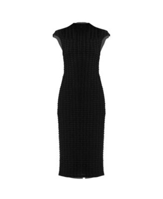 Women's Sleeveless Black Midi Dress