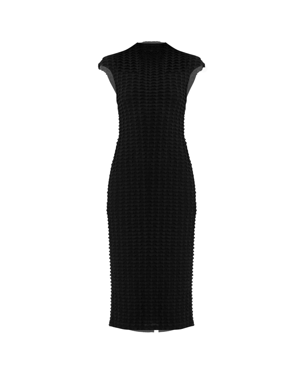 Ivonne Women's Sleeveless Black Midi Dress