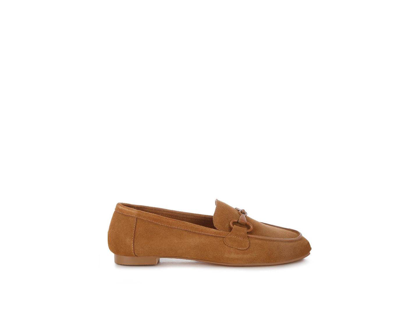 Женские туфли Rag & Co Awen Monochromatic Horsebit Real Suede, цвет: Бежевый / Хаки — фото 4