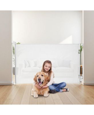 Extra Tall Retractable Baby Gate, 38.5 in Tall, Extends to 57 in Wide, Mesh Safety Gate w/ Security Lock