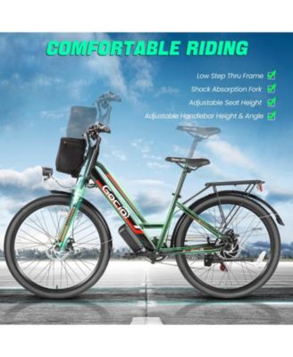 26" City Commuter Electric Bike for Adults, 750W Peak Motor, 48V 7.8Ah (374Wh) Removable Battery, 19.8 Mph 7-Speed Ebike