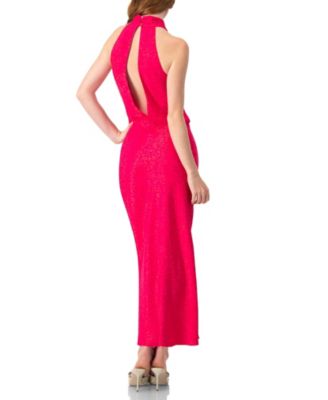 Women's Halter Neck Sleeveless Maxi Dress