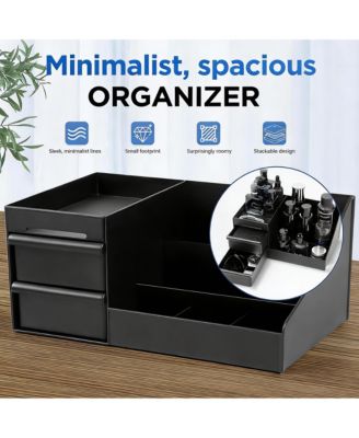 Men's Cologne Organizer - 7 Compartments, 2 Drawers, Easy Clean, Gift