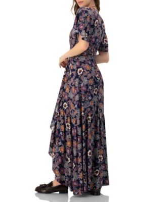 Women's V-Neck Wrap Maxi Dress