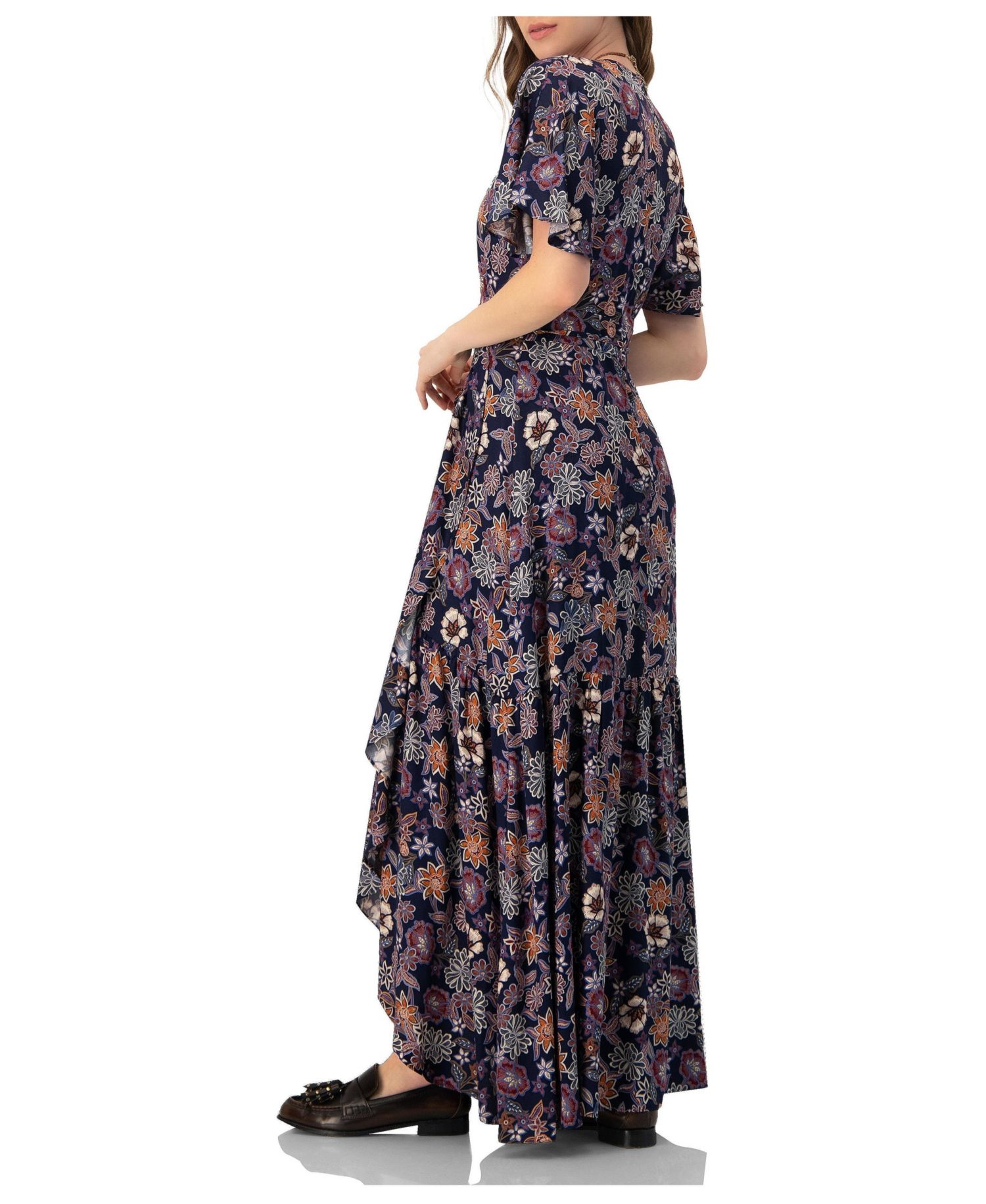 Women's V-Neck Wrap Maxi Dress