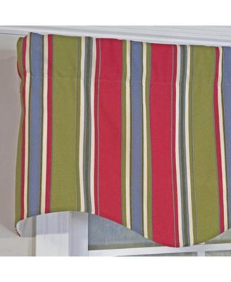 Nigel Stripe Regal 100% Cotton Rod Pocket Lined Window Valance 50" x 17" Multi